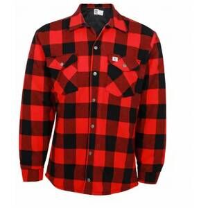 NEW BIG BILL men's brawny flannel work shirt in red/black